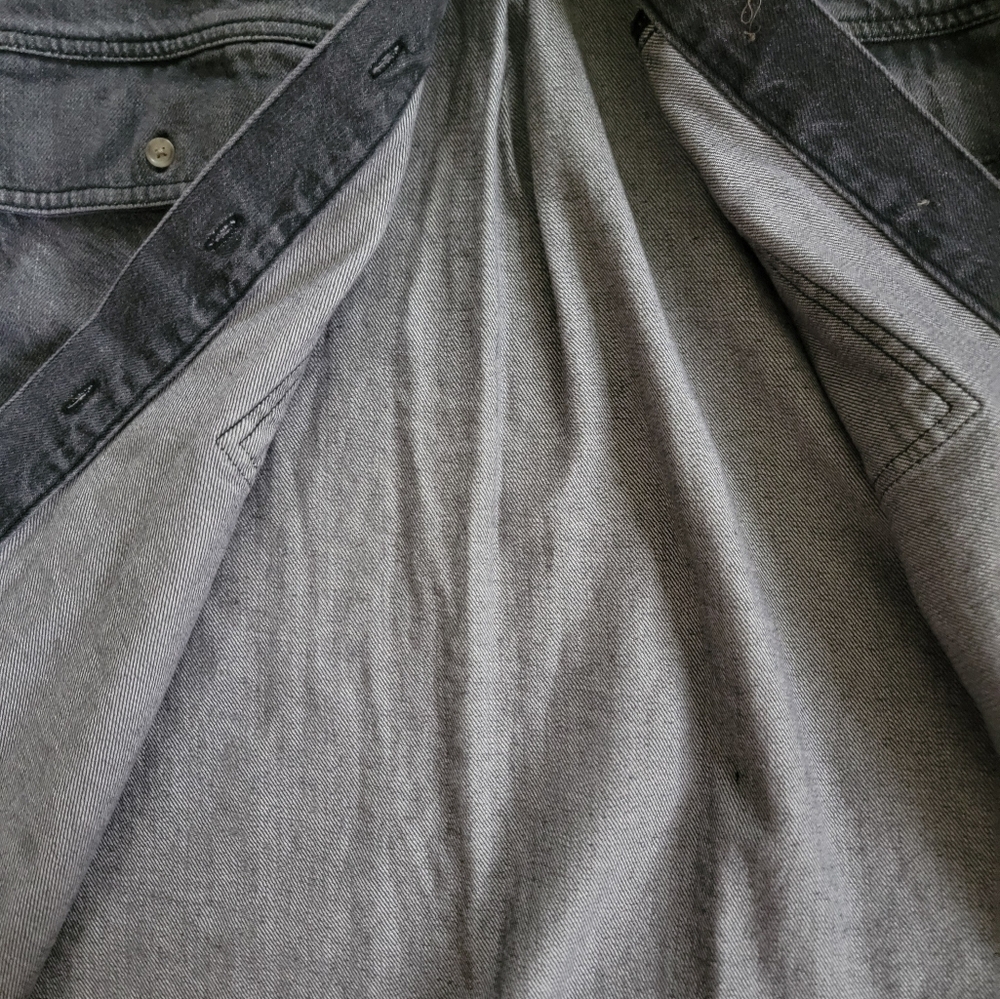 Universal Thread Gray Button Up Jean Shirt Jacket - Picture 4 of 6
